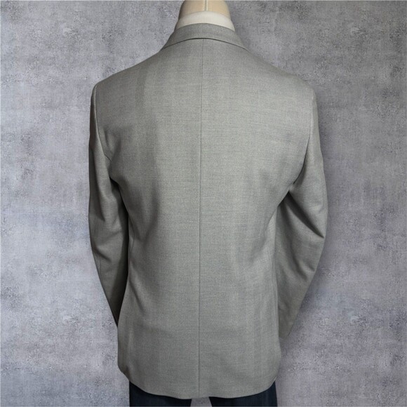 TOMMY HILFIGER Men’s Blazer 42L Gray Sport Coat Unstructured 2-Button Jacket - Picture 4 of 14